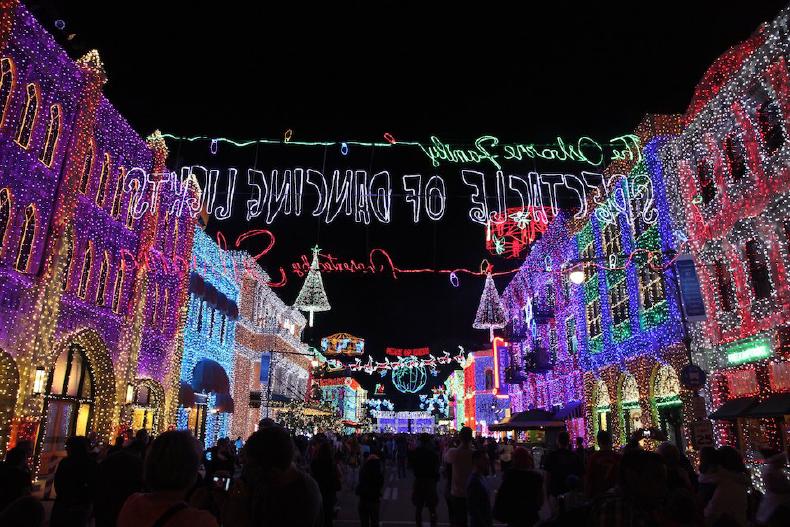 Christmas lights at Disney Hollywood Studios